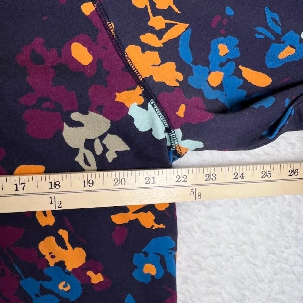 Maeve Anthropologie XL Floral Colorblock Sweatshirt Top Balloon Sleeve Pullover - Picture 6 of 9